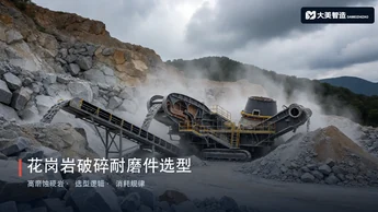 破碎花岗岩用什么耐磨件？高磨蚀硬岩的选型逻辑与消耗规律